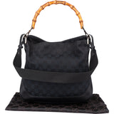 Gucci GG Monogram Bamboo Handbag