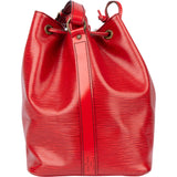 Louis Vuitton Rouge Epi Leather Sac Noe Petit Shoulder Bag