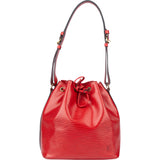 Louis Vuitton Rouge Epi Leather Sac Noe Petit Shoulder Bag