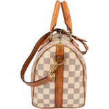 Louis Vuitton Damier Azur Monogram Speedy 25 Handbag