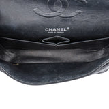 Chanel Quilted Patent Leather Palladium Medium Double Flap Crossbody Bag