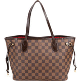 Louis Vuitton Damier Ebene Monogram Neverfull PM Handbag