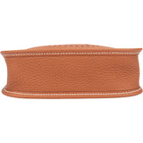 Hermès Brun Clemence Leather Evelyne 16 Crossbody Bag