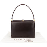 Gucci Brown Boxcalf Turnlock Handbag