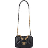Chanel 19 Quilted Lambskin Single Flap Crossbody Bag Small