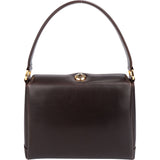 Gucci Brown Boxcalf Turnlock Handbag