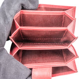 Prada Pink Saffiano Leather Triangle Cardholder