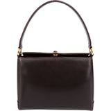 Gucci Brown Boxcalf Turnlock Handbag