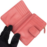 Prada Pink Saffiano Leather Clip Wallet