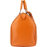 Louis Vuitton Cognac Epi Leather Keepall 45 Handbag