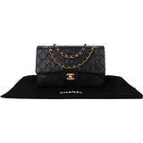 Chanel Quilted Lambskin 24K Gold Medium Double Flap Crossbody Bag