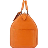 Louis Vuitton Cognac Epi Leather Keepall 45 Handbag