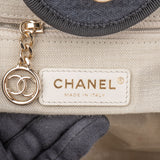 Chanel Blue Tweed Cambon Deauville Handbag