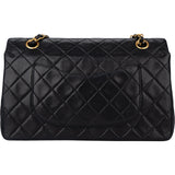 Chanel Quilted Lambskin 24K Gold Medium Double Flap Crossbody Bag