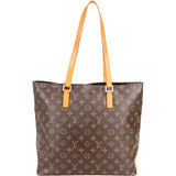 Louis Vuitton Canvas Monogram Cabas Mezzo Shoulder Bag