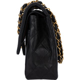 Chanel Quilted Lambskin 24K Gold Medium Double Flap Crossbody Bag