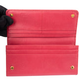 Prada Pink Saffiano Leather Wallet