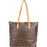 Louis Vuitton Canvas Monogram Cabas Mezzo Shoulder Bag