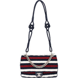 Chanel Limited Multicolor Jersey Single Flap Crossbody Bag