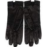 Hermès Noir Leather Kelly x Constance Gloves Handschuhe