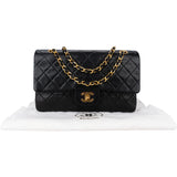 Chanel Quilted Lambskin 24K Gold Medium Double Flap Crossbody Bag