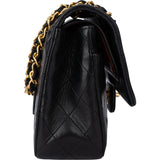 Chanel Quilted Lambskin 24K Gold Medium Double Flap Crossbody Bag