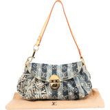 Louis Vuitton Denim Monogram Pleaty Raye Handbag