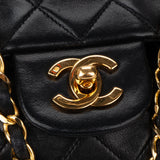Chanel Quilted Lambskin 24K Gold Medium Double Flap Crossbody Bag