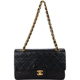 Chanel Quilted Lambskin 24K Gold Medium Double Flap Crossbody Bag