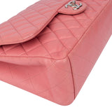 Chanel Quilted Lambskin Palladium Maxi Double Flap Crossbody Bag