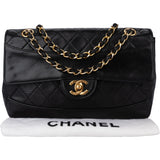 Chanel Quilted Lambskin 24K Gold Single Flap Crossbody Bag