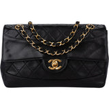 Chanel Quilted Lambskin 24K Gold Single Flap Crossbody Bag