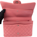 Chanel Quilted Lambskin Palladium Maxi Double Flap Crossbody Bag