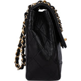 Chanel Quilted Lambskin 24K Gold Single Flap Crossbody Bag
