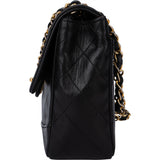 Chanel Quilted Lambskin 24K Gold Single Flap Crossbody Bag