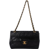 Chanel Quilted Lambskin 24K Gold Single Flap Crossbody Bag