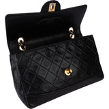 Chanel Quilted Lambskin 24K Gold Single Flap Crossbody Bag