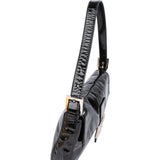 Fendi Limited Black Patent Leather Baguette Handbag