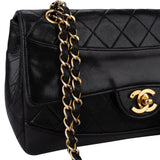 Chanel Quilted Lambskin 24K Gold Single Flap Crossbody Bag