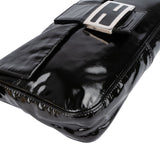 Fendi Limited Black Patent Leather Baguette Handbag