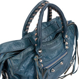 Balenciaga Blue Leather Classic City Handbag