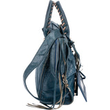 Balenciaga Blue Leather Classic City Handbag