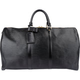 Louis Vuitton Noir Epi Leather Keepall 50