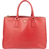 Prada Red Saffiano Leather Galleria Handbag