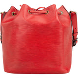Louis Vuitton Red Epi Leather Sac Noé Petit Shoulder Bag