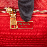 Prada Red Saffiano Leather Galleria Handbag