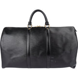 Louis Vuitton Noir Epi Leather Keepall 50