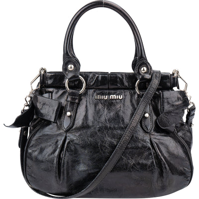 Miu Miu Leather Classic City Handbag