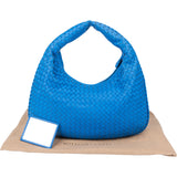 Bottega Veneta Blue Intrecciato Leather Belly Hobo Bag