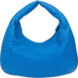 Bottega Veneta Blue Intrecciato Leather Belly Hobo Bag